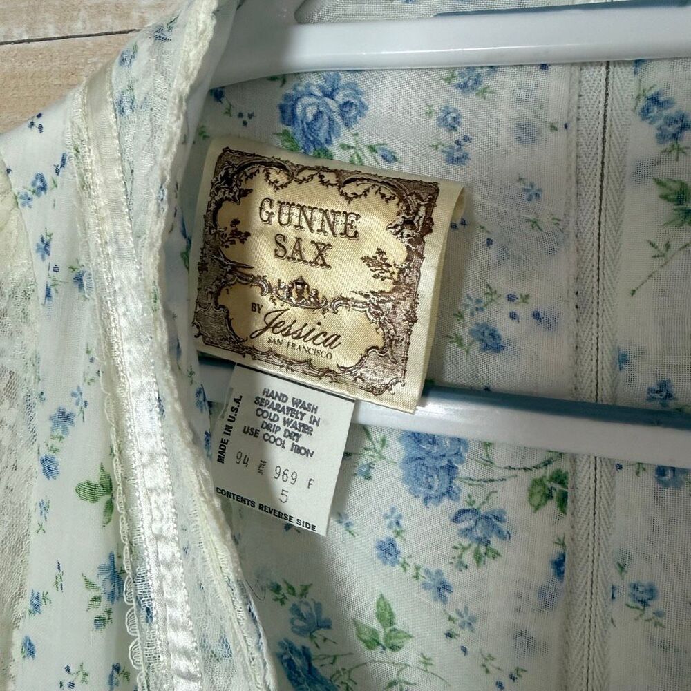 Gunne Sax by Jessica Vintage 70’s Floral Corset Cottage Maxi Dress Size XS/5 - Picture 6 of 12